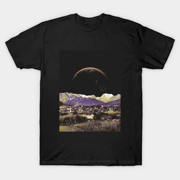 Life Under The Capital Moon - Retro Futurism, Sci Fi, Space Aesthetic T-Shirt by jessgaspar